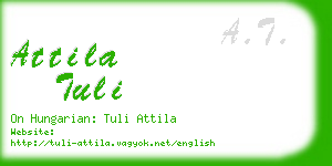 attila tuli business card